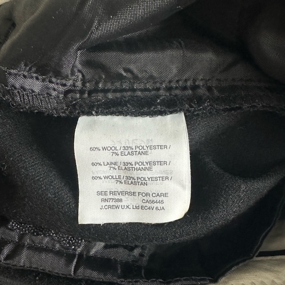 0 J.Crew super wide leg mid rise wool-blend black trouser - Picture 4 of 5